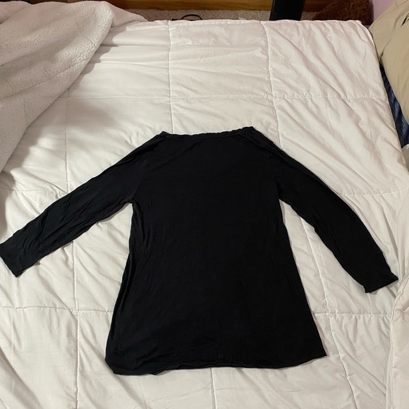 LUCKY Brand Lucky Brand Black Pink Paisley Long Sleeve Stretch Top Size S - Picture 3 of 3